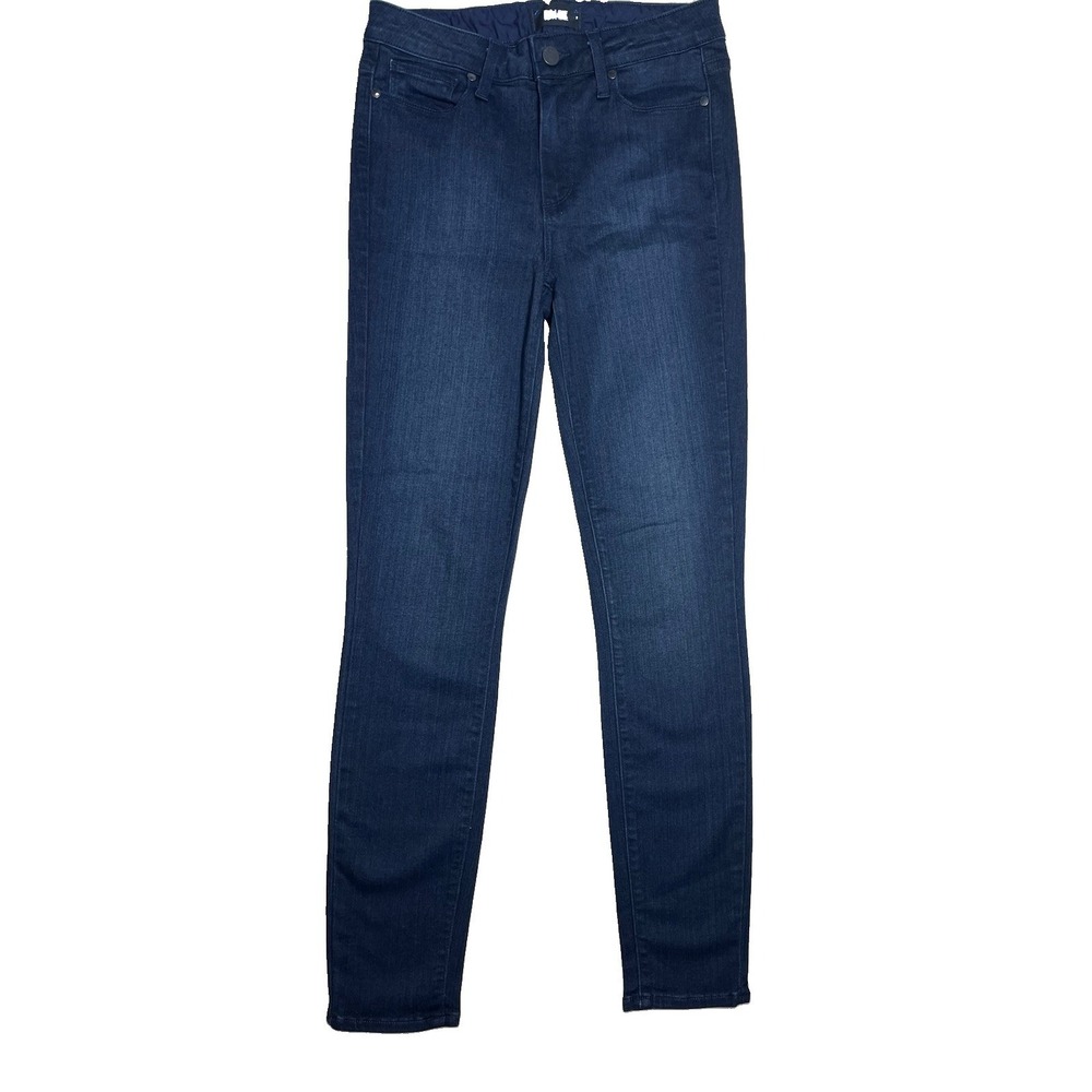 PAIGE Dark Wash High Rise Hoxton Ankle Skinny Jeans Size 26 Dressy Date Night